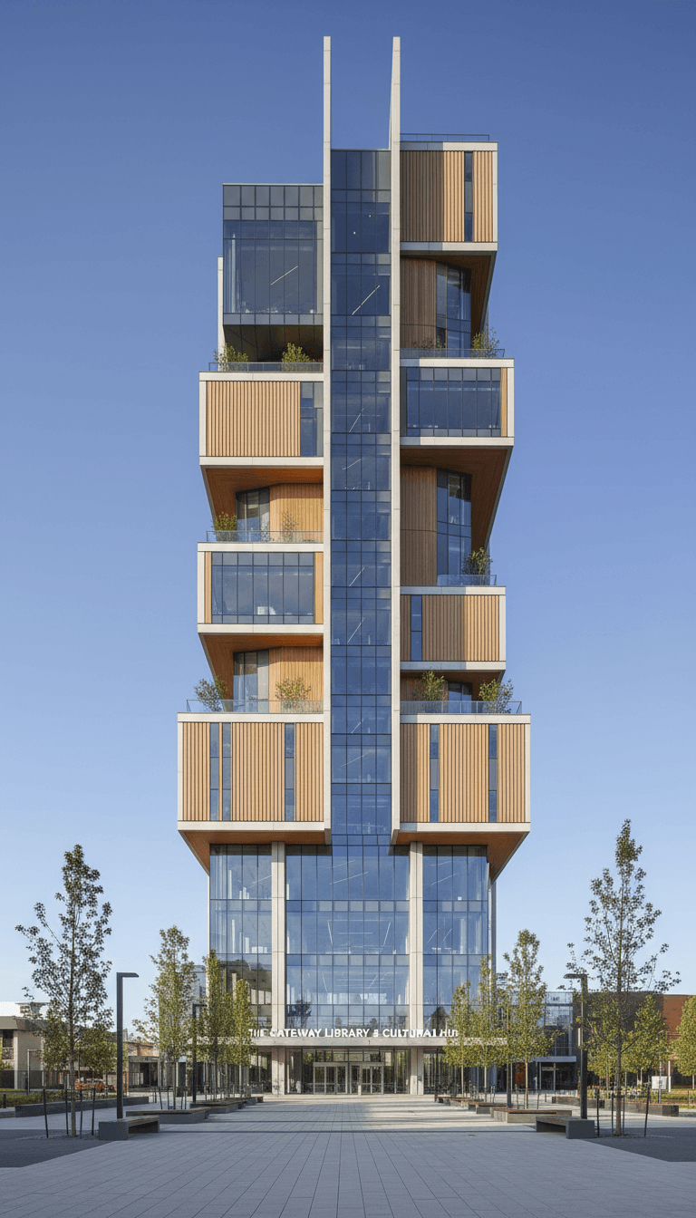 Public facility design with contemporary architecture